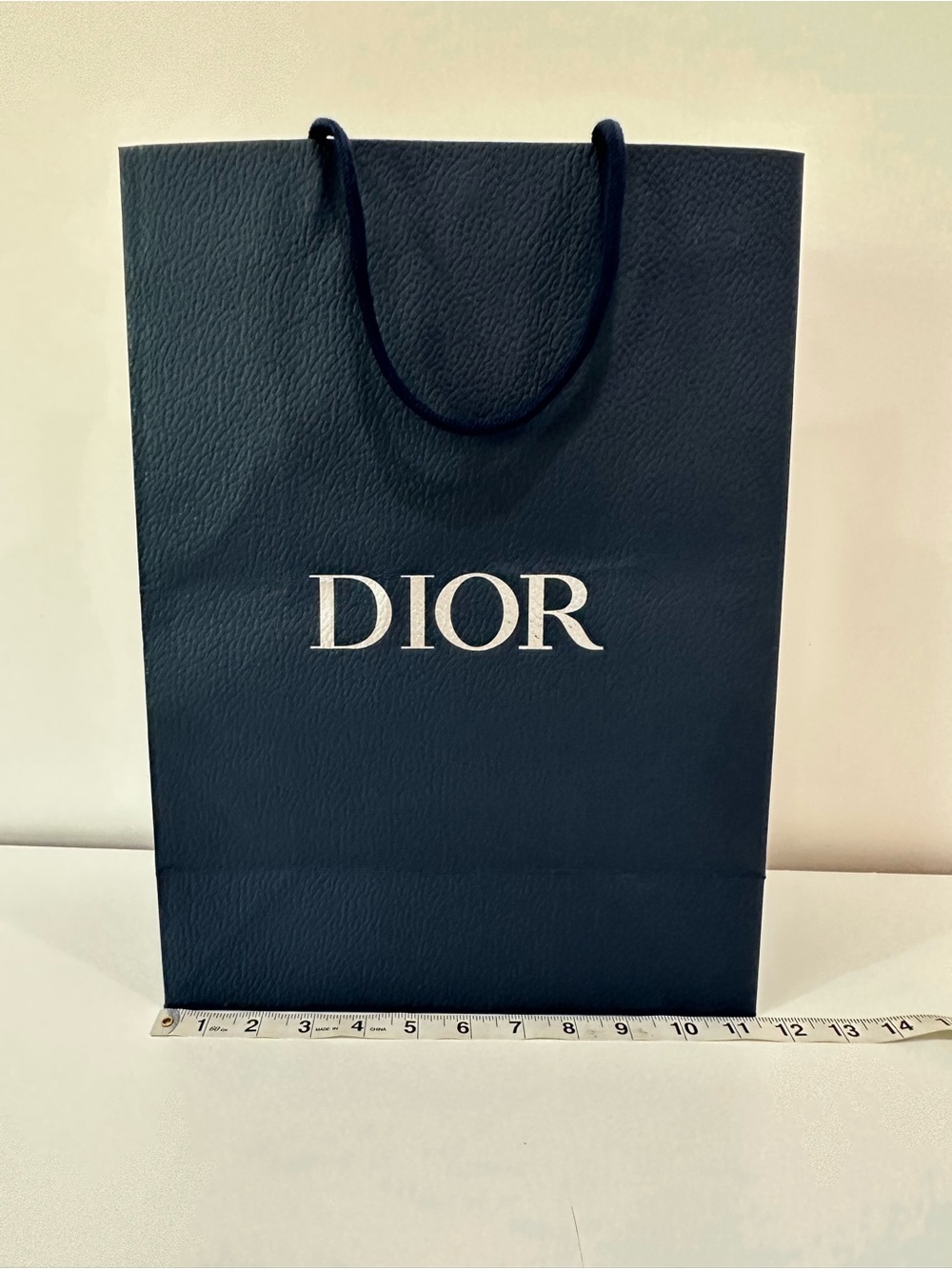 Dior Blue Paper Shopping Bag | Size 11.5x15.5x5.5 inches